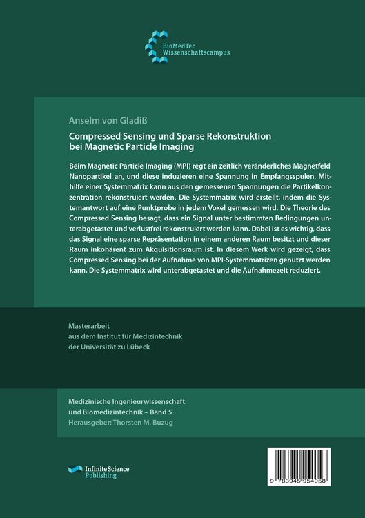 Produktbild: Compressed Sensing und Sparse Rekonstruktion bei Magnetic Particle Imaging