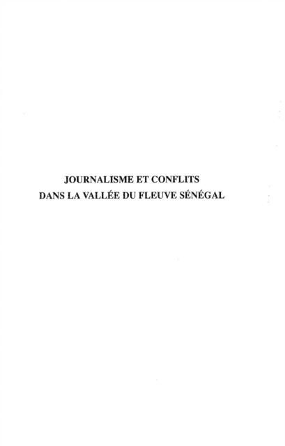 Produktbild: Journalisme et conflits dans la vallee du fleuve Senegal