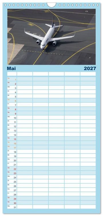 Produktbild: Familienplaner 2027 - Airbus A320 Das Brot und Butter Flugzeug mit 5 Spalten (Wandkalender, 21 x 45 cm) CALVENDO