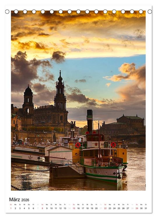 Produktbild: Bilder aus Dresden (Tischkalender 2026 DIN A5 hoch), CALVENDO Monatskalender