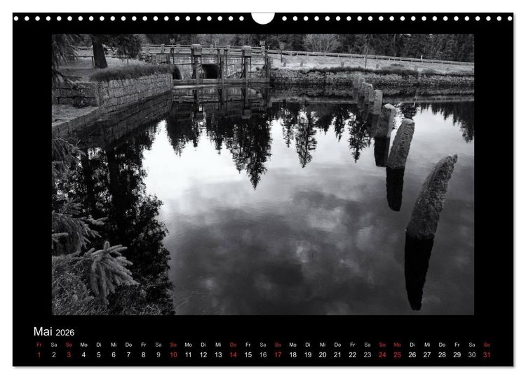 Produktbild: Harz-Bilder in monochrome (Wandkalender 2026 DIN A3 quer), CALVENDO Monatskalender