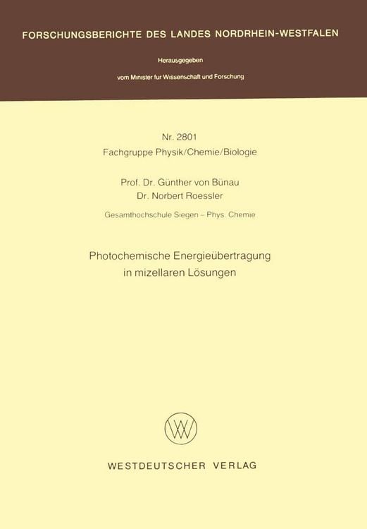 Produktbild: Photochemische Energie&uuml;bertragung in mizellaren L&ouml;sungen