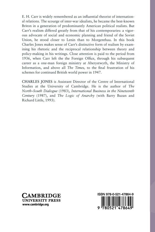 Produktbild: E. H. Carr and International Relations