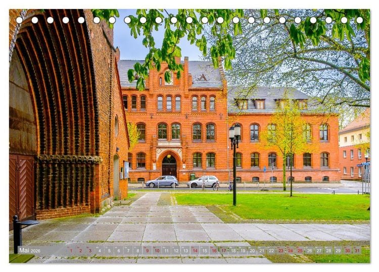 Produktbild: Ein Blick auf die Hansestadt Greifswald (Tischkalender 2026 DIN A5 quer), CALVENDO Monatskalender