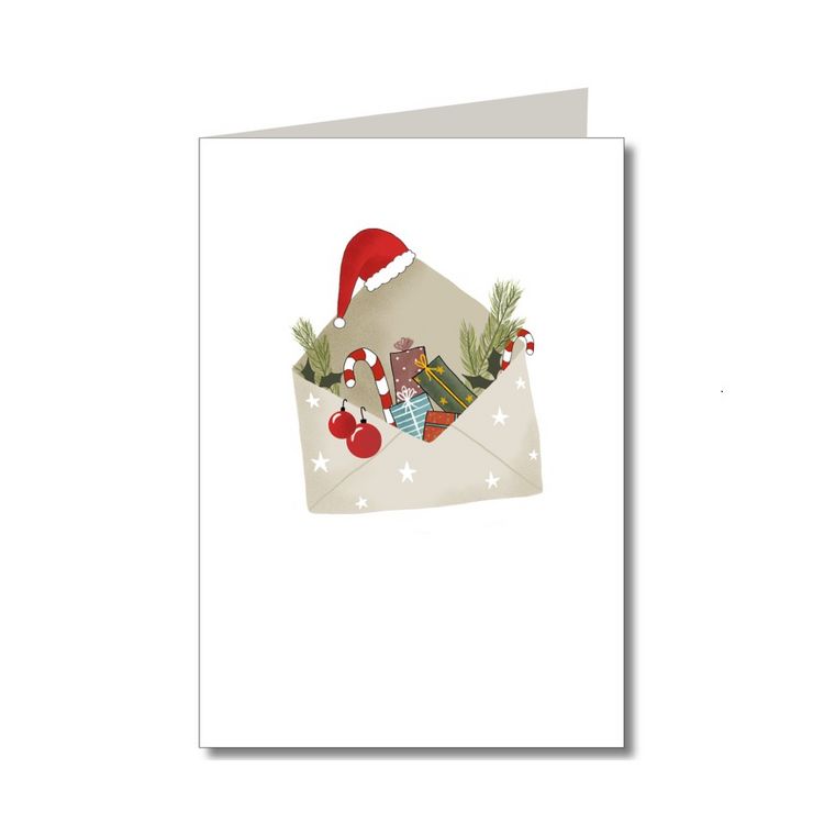 Produktbild: KEITCARDS Weihnachtskarten - handgezeichnete Klappkarten mit Briefumschlag, 6er Set