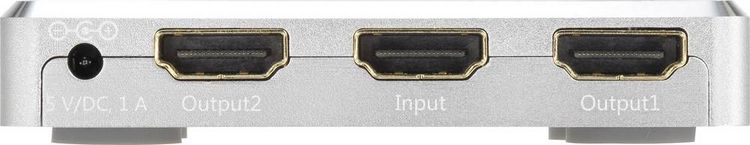 Produktbild: SpeaKa Professional 2 Port HDMI-Splitter mit Aluminiumgeh&auml;use, Ultra HD-f&auml;hig 3840 x 2160 Pixel