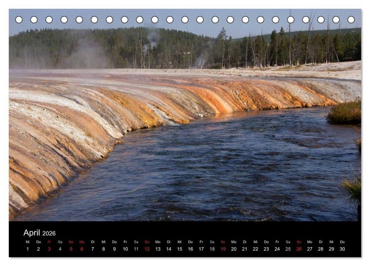 Produktbild: Yellowstone Impressionen (Tischkalender 2026 DIN A5 quer), CALVENDO Monatskalender