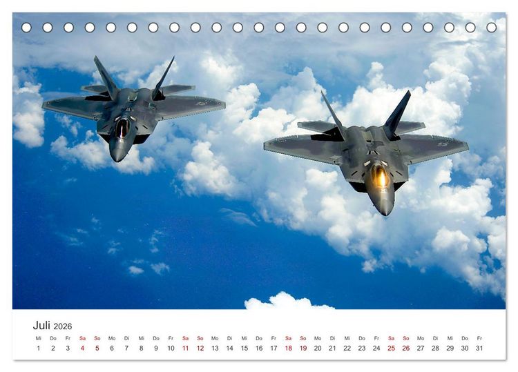 Produktbild: Kampfjets - D&uuml;senj&auml;ger-Kalender (Tischkalender 2026 DIN A5 quer), CALVENDO Monatskalender