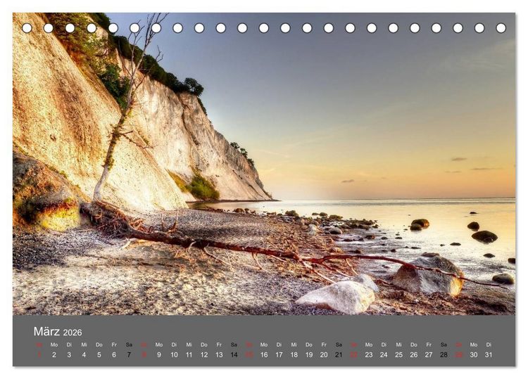 Produktbild: Naturwunder M&ouml;ns Klinten (Tischkalender 2026 DIN A5 quer), CALVENDO Monatskalender
