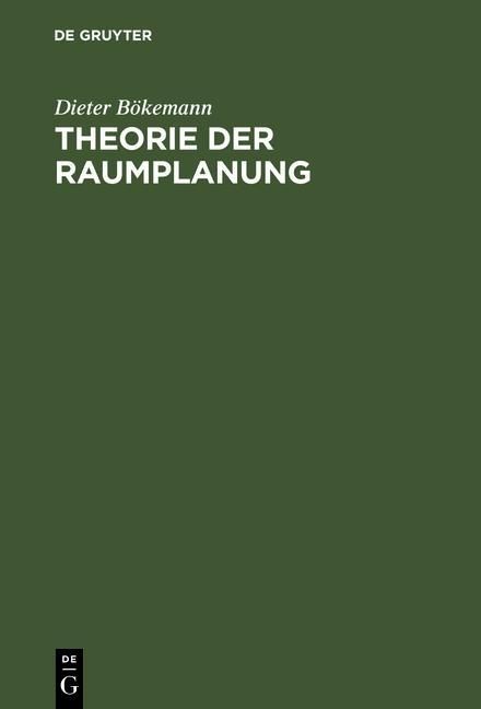 Produktbild: Theorie der Raumplanung
