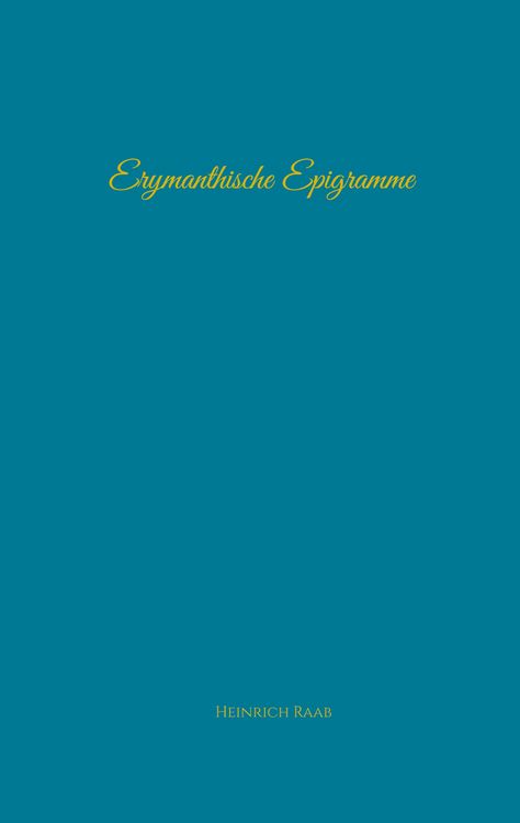 Produktbild: Erymanthische Epigramme