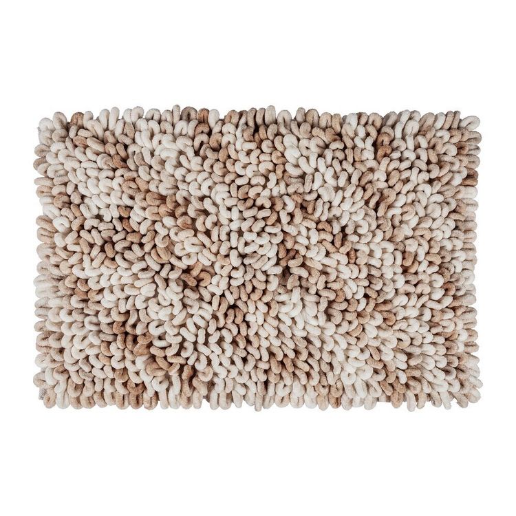Produktbild: Badteppich Mod. Lerici Wei&szlig;-Beige, 60 x 90 cm, rutschfest und schnelltrocknend