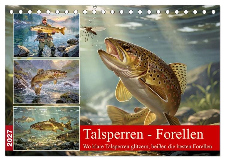 Produktbild: Talsperren - Forellen (Tischkalender 2027 DIN A5 quer), CALVENDO Monatskalender