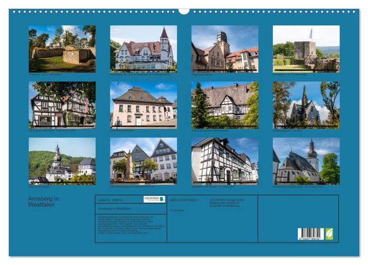 Produktbild: Arnsberg in Westfalen (Wandkalender 2026 DIN A2 quer), CALVENDO Monatskalender