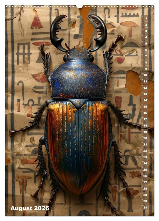 Produktbild: &Auml;gyptische Algorithmen - K&uuml;nstliche Intelligenz trifft auf das alte &Auml;gypten (Wandkalender 2026 DIN A2 hoch), CALVENDO Monatskalender