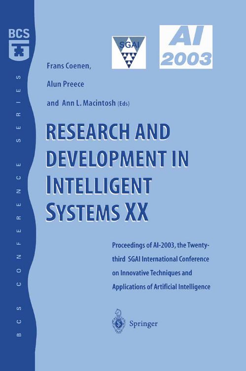 Produktbild: Research and Development in Intelligent Systems XX
