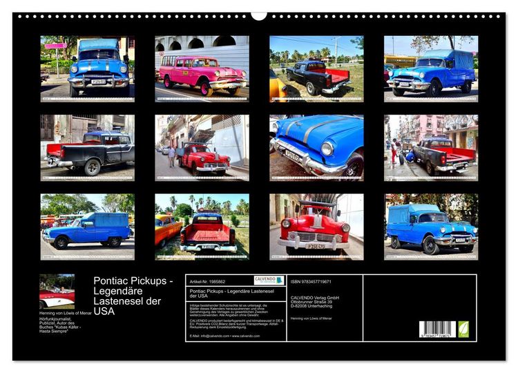 Produktbild: Pontiac Pickups - Legend&auml;re Lastenesel der USA (Wandkalender 2026 DIN A2 quer), CALVENDO Monatskalender