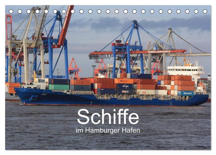 Produktbild: Schiffe im Hamburger Hafen (Tischkalender 2026 DIN A5 quer), CALVENDO Monatskalender