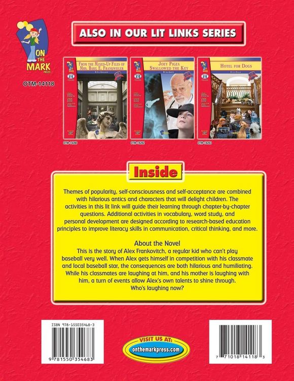 Produktbild: Skinny Bones, by Barbara Park Novel Study Grades 4-6