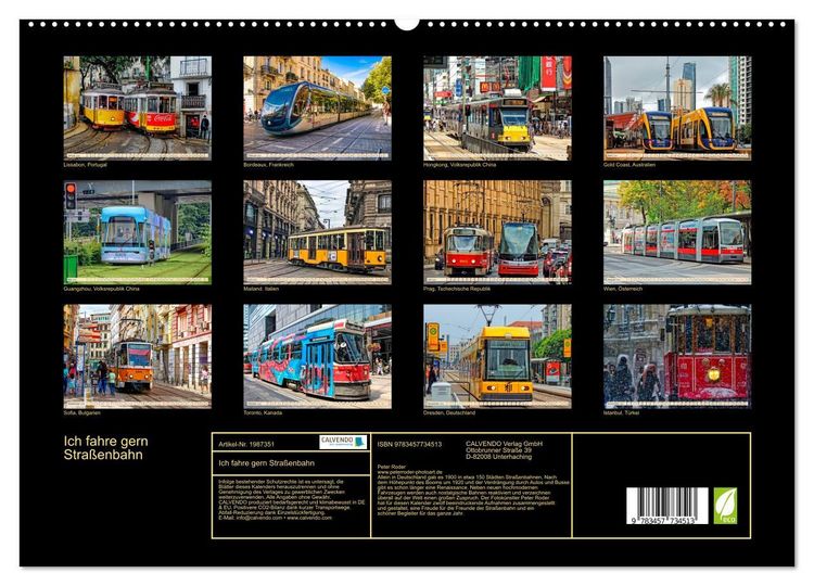 Produktbild: Ich fahre gern Stra&szlig;enbahn (hochwertiger Premium Wandkalender 2026 DIN A2 quer), Kunstdruck in Hochglanz