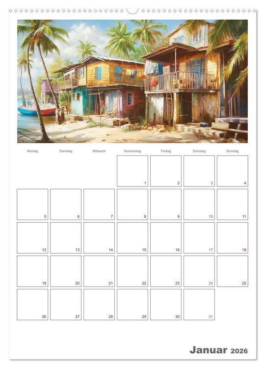 Produktbild: Die Karibik. Der Zauber tropischer Juwele (hochwertiger Premium Wandkalender 2026 DIN A2 hoch), Kunstdruck in Hochglanz