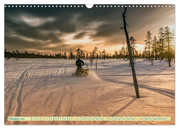 Produktbild: Schneemobil - so cool (Wandkalender 2026 DIN A3 quer), CALVENDO Monatskalender