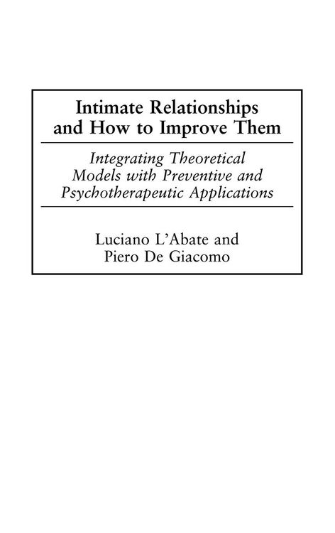 Produktbild: Intimate Relationships and How to Improve Them