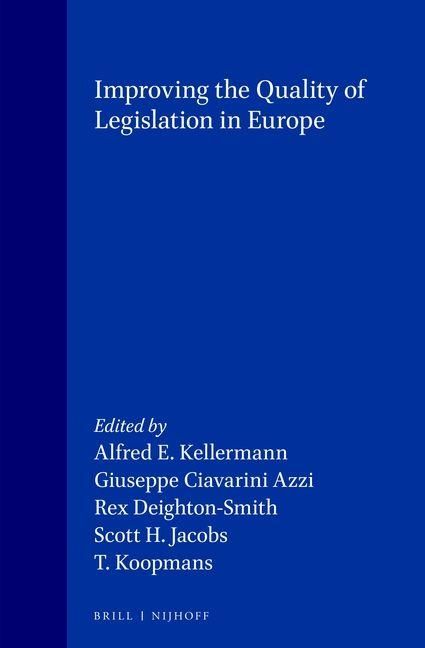 Produktbild: Improving the Quality of Legislation in Europe