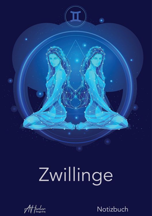 Produktbild: Sternzeichen Zwillinge Notizbuch | Designed by Alfred Herler