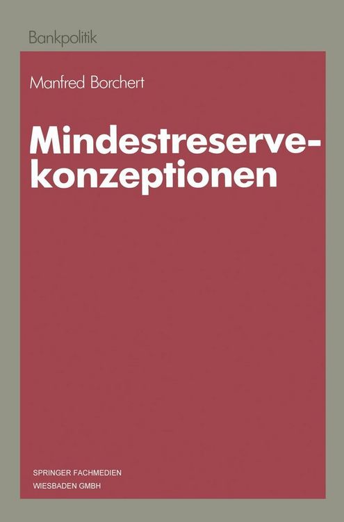 Produktbild: Mindestreservekonzeptionen