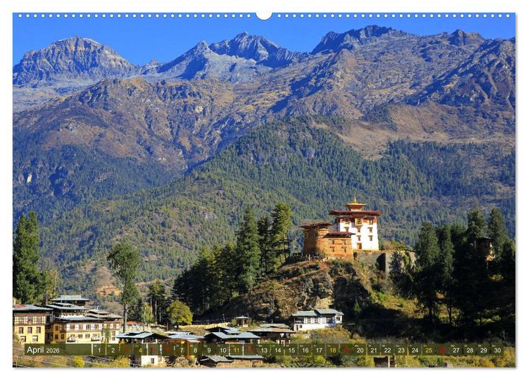 Produktbild: K&ouml;nigreich Bhutan - Juwel am Himalaya (hochwertiger Premium Wandkalender 2026 DIN A2 quer), Kunstdruck in Hochglanz