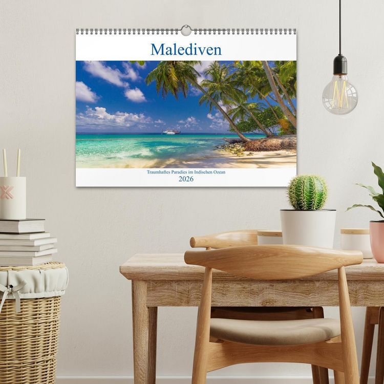 Produktbild: Malediven - Traumhaftes Paradies im Indischen Ozean (Wandkalender 2026 DIN A3 quer), CALVENDO Monatskalender