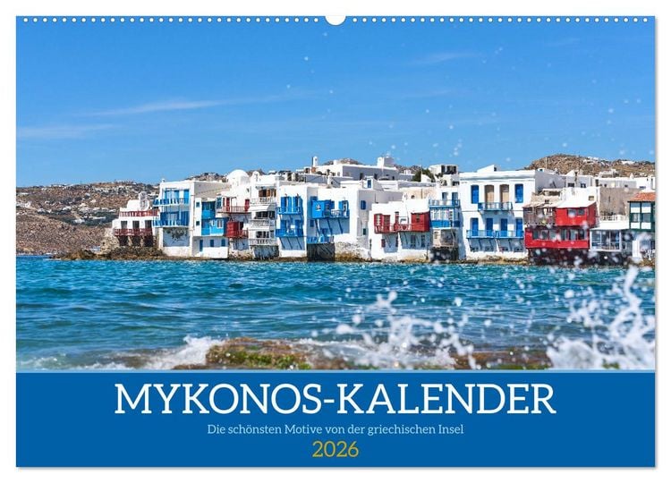 Produktbild: Griechenland - Mykonos Kalender (Wandkalender 2026 DIN A2 quer), CALVENDO Monatskalender
