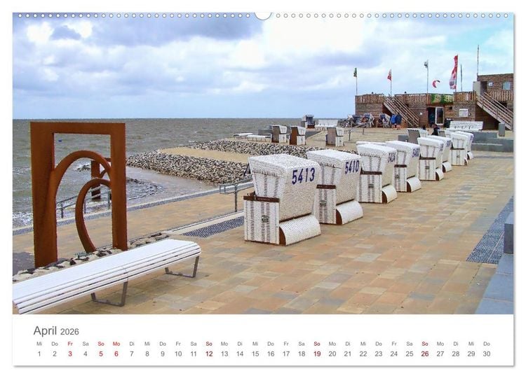 Produktbild: Mein B&uuml;sum - Das wundersch&ouml;ne Nordseeheilbad in Schleswig-Holstein (hochwertiger Premium Wandkalender 2026 DIN A2 quer), Kunstdruck in Hochglanz