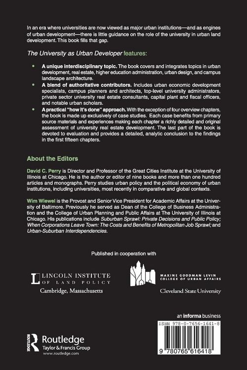 Produktbild: The University as Urban Developer
