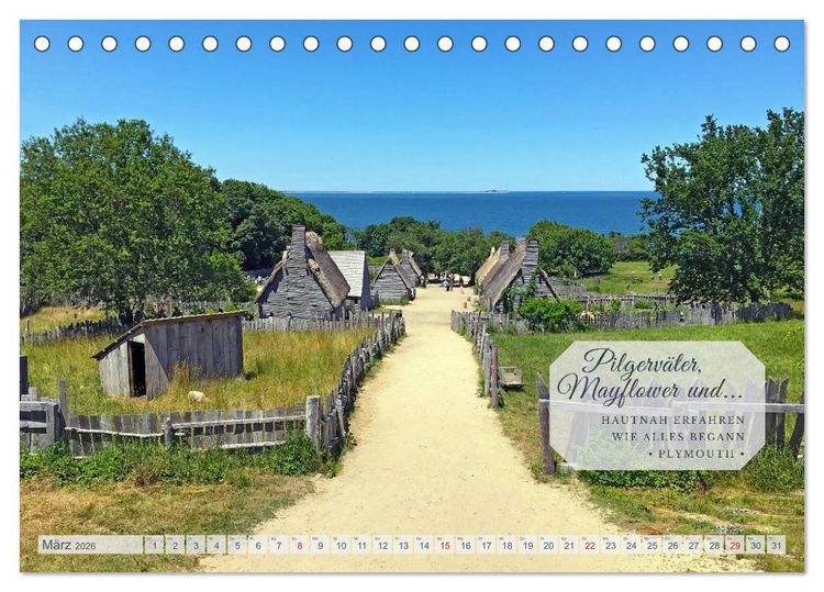 Produktbild: Neuengland USA Kalender 2026 (Tischkalender 2026 DIN A5 quer), CALVENDO Monatskalender