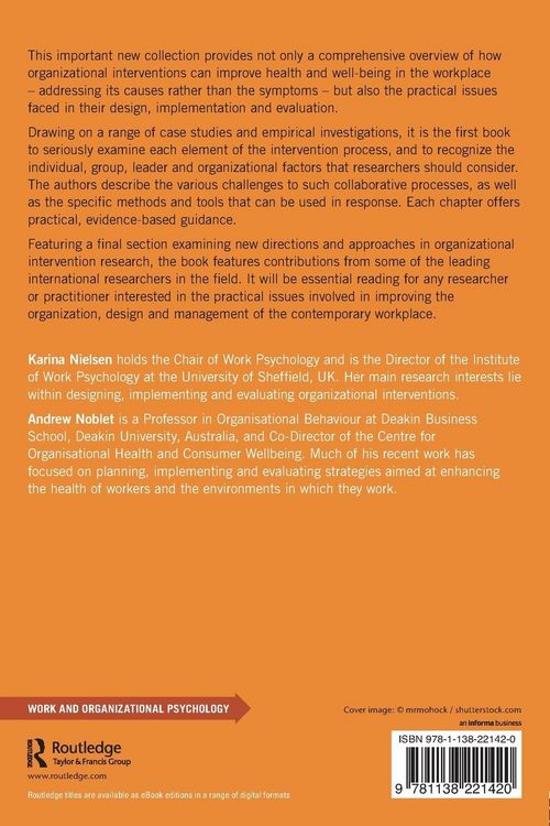 Produktbild: Organizational Interventions for Health and Well-being