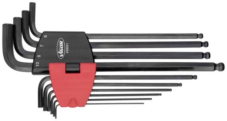 Produktbild: Vigor V5601 Winkelschraubendreher-Set 10teilig