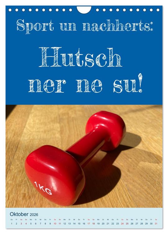 Produktbild: Erzgebirgischer Mundartkalender (Wandkalender 2026 DIN A4 hoch), CALVENDO Monatskalender