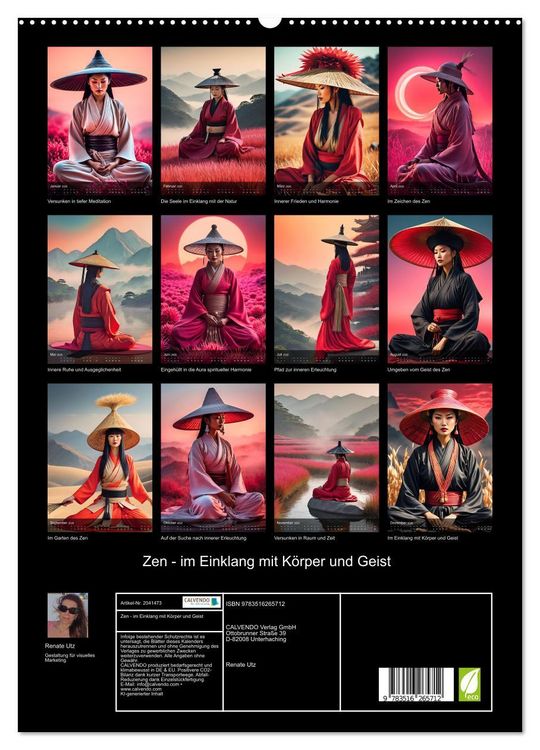 Produktbild: Zen - im Einklang mit K&ouml;rper und Geist (hochwertiger Premium Wandkalender 2026 DIN A2 hoch), Kunstdruck in Hochglanz