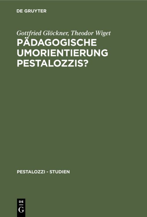 Produktbild: P&auml;dagogische Umorientierung Pestalozzis?