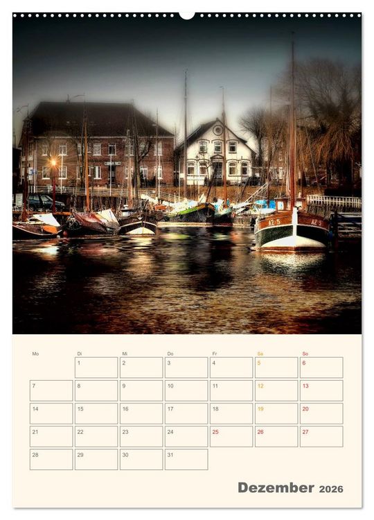 Produktbild: Ostfriesland - Carolinensiel, der Museumshafen (hochwertiger Premium Wandkalender 2026 DIN A2 hoch), Kunstdruck in Hochglanz