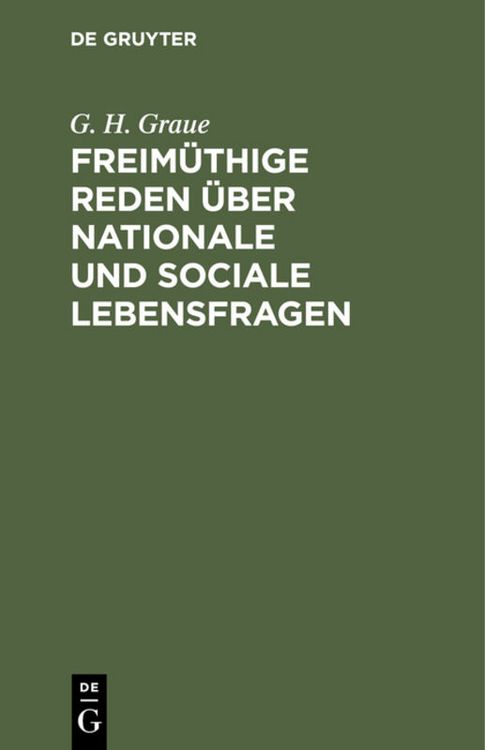 Produktbild: Freim&uuml;thige Reden &uuml;ber nationale und sociale Lebensfragen
