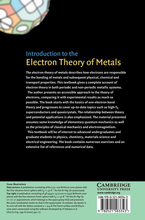Produktbild: Introduction to the Electron Theory of Metals