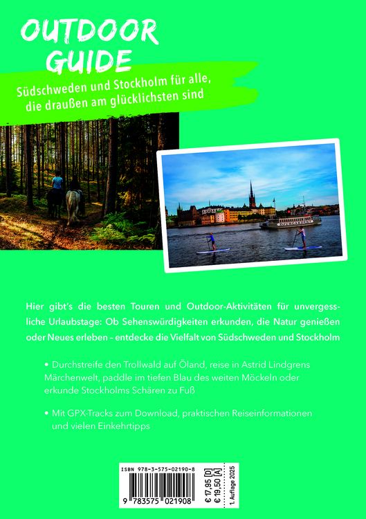 Produktbild: MARCO POLO OUTDOOR GUIDE Reiseführer Südschweden, Stockholm