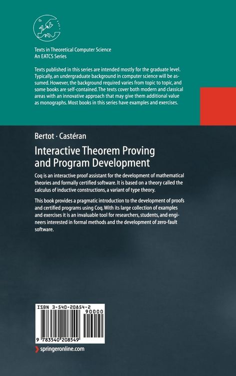 Produktbild: Interactive Theorem Proving and Program Development