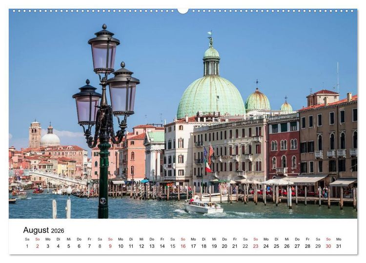 Produktbild: Die Attraktionen von Venedig (hochwertiger Premium Wandkalender 2026 DIN A2 quer), Kunstdruck in Hochglanz