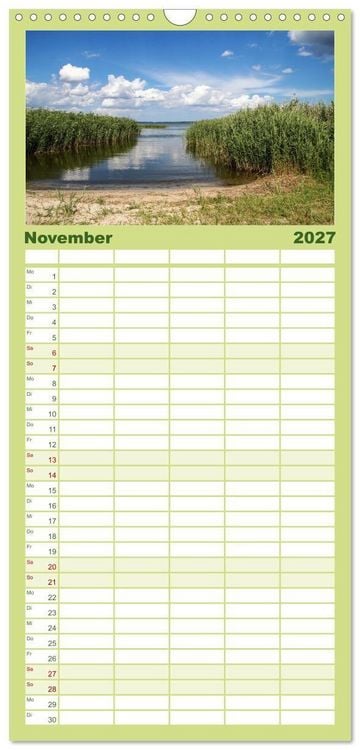 Produktbild: Familienplaner 2027 - Das idyllische Usedom mit 5 Spalten (Wandkalender, 21 x 45 cm) CALVENDO