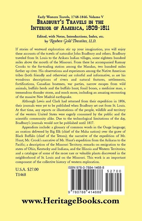 Produktbild: Early Western Travels, 1748-1846