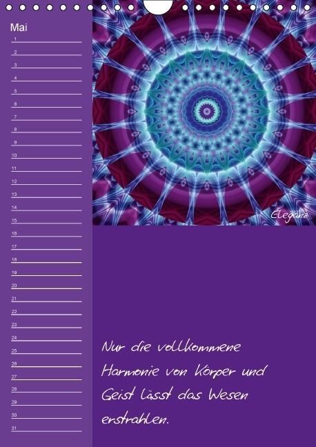 Produktbild: Mandala - Spiegel der Seele / immerw&auml;hrender Geburtstagskalender (Wandkalender immerw&auml;hrend DIN A4 hoch)